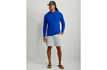 Image of HUK Performance Fishing A1A Performance Hoodie - Mens, Ocean Blue, Large, H1200650-460-L