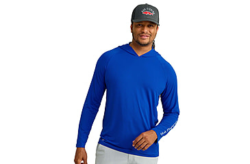 Image of HUK Performance Fishing A1A Performance Hoodie - Mens, Ocean Blue, Large, H1200650-460-L