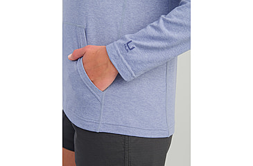 Image of HUK Performance Fishing Coldfront Pullover Hoodie - Womens, Lghtng Sky Hthr, Large, H6130023-463-L