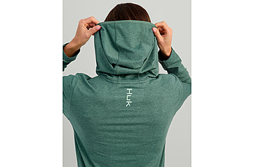 Image of HUK Performance Fishing Coldfront Pullover Hoodie - Womens, Nrth Atlnc Hthr, Small, H6130023-367-S
