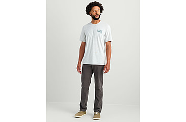 Image of HUK Performance Fishing Drift Graphic Crew Shirt -Mens, Short Sleeve, Harbormist Hthr, 2XL, H1200664-054-XXL