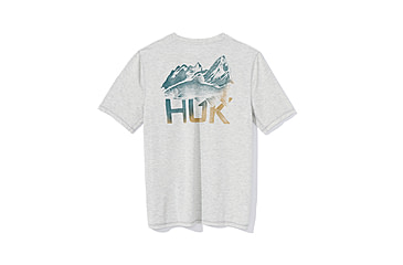 Image of HUK Performance Fishing Drift Graphic Crew Shirt -Mens, Short Sleeve, Harbormist Hthr, 2XL, H1200664-054-XXL
