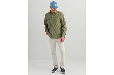 Image of HUK Performance Fishing Hawser Heather Flannel - Mens, Heather Moss, 2XL, H1500208-318-XXL