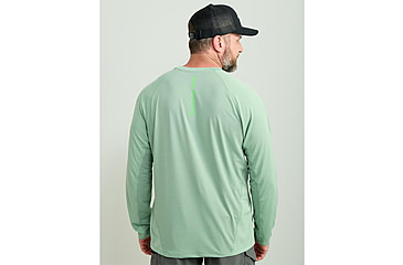 Image of HUK Performance Fishing Huk Icon Crew Long Sleeve Shirt Fresh Salmon XL E13EC917, ATH1200573315XXL