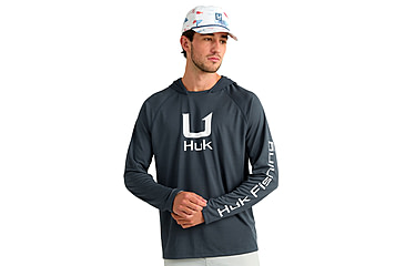 Image of HUK Performance Fishing Icon Long Sleeve Hoodie - Mens