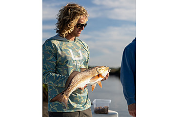 Image of HUK Performance Fishing Icon Printed Long Sleeve Hoodie - Mens