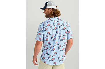 Image of HUK Performance Fishing KC Kona Button-Down Shirt - Mens, Windsurfer, Large, H1500192-454-L