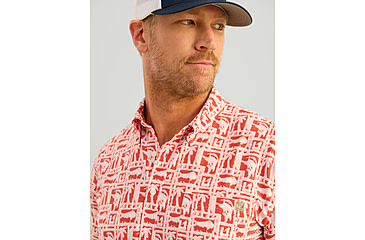 Image of HUK Performance Fishing Kona Printed Short Sleeve Shirt - Mens, Channel Marker2, Extra Large, H1500212-625-XL