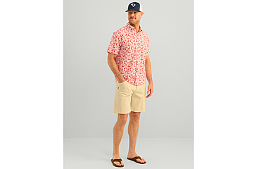 Image of HUK Performance Fishing Kona Printed Short Sleeve Shirt - Mens, Channel Marker2, Extra Large, H1500212-625-XL