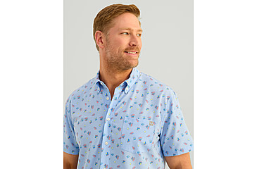 Image of HUK Performance Fishing Kona Printed Short Sleeve Shirt - Mens, Windsurfer, Small, H1500212-454-S