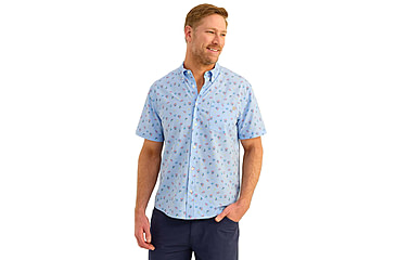 Image of HUK Performance Fishing Kona Printed Short Sleeve Shirt - Mens, Windsurfer, Small, H1500212-454-S