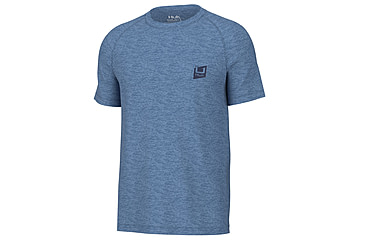 Image of HUK Performance Fishing Performance Tee SS Cationic Heather - Mens, Quiet Hrbr Hthr, L, H1200618-509-L