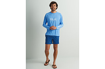 Image of HUK Performance Fishing Pursuit Performance Long Sleeve Crew - Mens, Marolina Blue, 2XL, H1200524-420-XXL