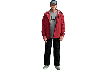 Image of HUK Performance Fishing Storm Jacket - Mens, Scarlet Blaze, Extra Large, H4000159-621-XL