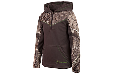 Image of Huntworth Boys Hunting 2-Tone 1/4 Zip Pullover - Kids, Charcoal Grey/Hiddn, Large, E-965-Y-CG/HDN-L