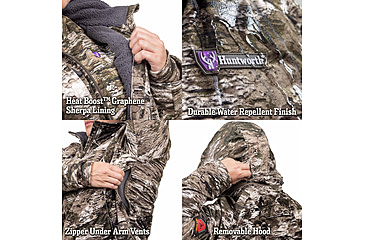 Image of Huntworth Matterhorn Heat Boost Heavyweight/Waterproof Hunting Jacket - Women's, Tarnen, Large, E-9606-W-TRN-L