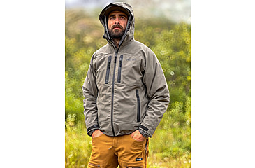 Image of Huto Lifestyle Bone Dry Rain Jacket, Green/Grey, Extra Large, BNERN-JCKT-GRYGRN-XL