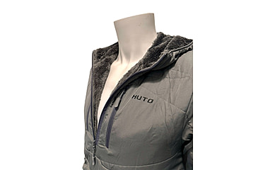Image of Huto Lifestyle Fuzzy Fleece Hoodie w/Nylon Outer Shell, Grey, Medium, FUZYFLCE-HDIE-GRY-M