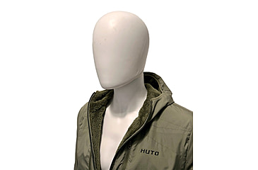 Image of Huto Lifestyle Fuzzy Fleece Hoodie w/Nylon Outer Shell, Ranger Green, Large, FUZYFLCE-HDIE-RNGGRN-L