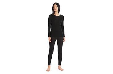 Image of Icebreaker 175 Everyday Long Sleeve Crewe Thermal Top - Womens, Black, Extra Small, IB104471001XS