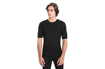 Image of Icebreaker 175 Everyday Short Sleeve Crewe Thermal Top - Men's, Black, Medium, IB104482001M