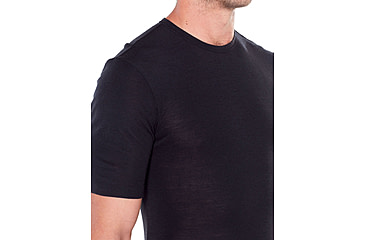 Image of Icebreaker 175 Everyday Short Sleeve Crewe Thermal Top - Mens, Black, Small, 104482001S