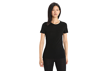 Image of Icebreaker 175 Everyday Short Sleeve Crewe Thermal Top - Women's, Black, Extra Small, IB104470001XS