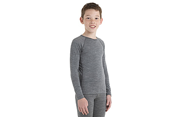 Image of Icebreaker 200 Oasis Long Sleeve Crewe - Kids, Gritstone Heather, 14US, IB10450101314