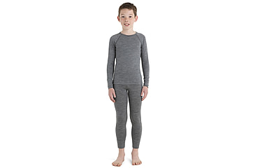 Image of Icebreaker 200 Oasis Long Sleeve Crewe - Kids, Gritstone Heather, 14US, IB10450101314
