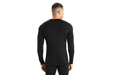 Image of Icebreaker 200 Oasis Long Sleeve Crewe - Mens, Black, Extra Small, IB104365001XS