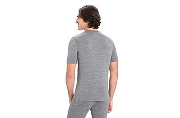 Image of Icebreaker 200 Oasis Short Sleeve Crewe Thermal Top - Mens, Gritstone Heather, Extra Small, IB104509013XS