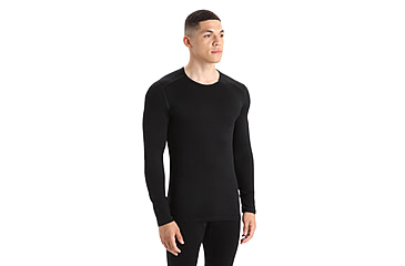 Image of Icebreaker 260 Tech Long Sleeve Crewe Thermal Top - Mens, Black, 3XL, IB1043710013XL