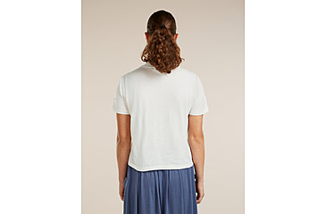 Image of Icebreaker Merino 150 Tech Lite Short Sleeve Crop NZ Flora T-Shirt - Womens