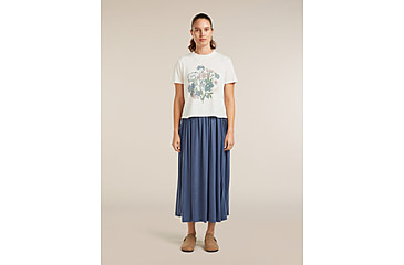 Image of Icebreaker Merino 150 Tech Lite Short Sleeve Crop NZ Flora T-Shirt - Womens