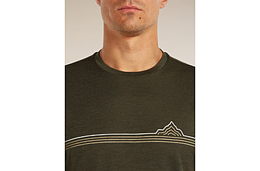 Image of Icebreaker Merino 150 Tech Lite Short Sleeve Range Stripes T-Shirt - Mens