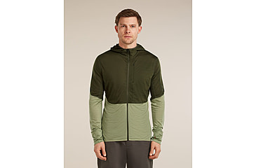 Image of Icebreaker Merino Blend 200 RealFleece Descender Long Sleeve Zip Hoodie - Mens