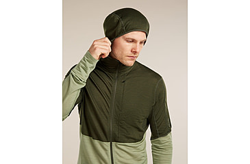 Image of Icebreaker Merino Blend 200 RealFleece Descender Long Sleeve Zip Hoodie - Mens