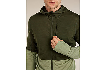 Image of Icebreaker Merino Blend 200 RealFleece Descender Long Sleeve Zip Hoodie - Mens