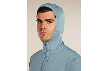 Image of Icebreaker Merino Blend 200 RealFleece Descender Long Sleeve Zip Hoodie - Mens