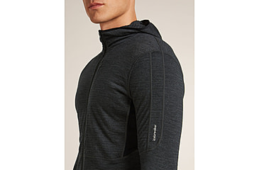 Image of Icebreaker Merino Blend 200 RealFleece Descender Long Sleeve Zip Hoodie - Mens