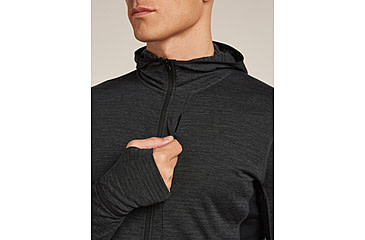 Image of Icebreaker Merino Blend 200 RealFleece Descender Long Sleeve Zip Hoodie - Mens