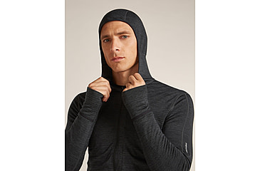 Image of Icebreaker Merino Blend 200 RealFleece Descender Long Sleeve Zip Hoodie - Mens