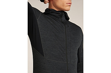 Image of Icebreaker Merino Blend 200 RealFleece Descender Long Sleeve Zip Hoodie - Mens