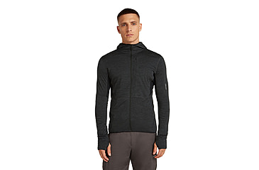 Image of Icebreaker Merino Blend 200 RealFleece Descender Long Sleeve Zip Hoodie - Mens