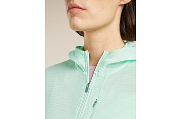 Image of Icebreaker Merino Blend 200 RealFleece Descender Long Sleeve Zip Hoodie - Womens