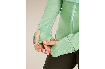 Image of Icebreaker Merino Blend 200 RealFleece Descender Long Sleeve Zip Hoodie - Womens