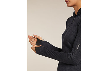 Image of Icebreaker Merino Blend 200 RealFleece Descender Long Sleeve Zip Hoodie - Womens