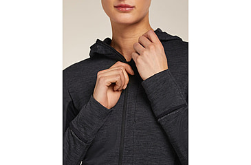 Image of Icebreaker Merino Blend 200 RealFleece Descender Long Sleeve Zip Hoodie - Womens