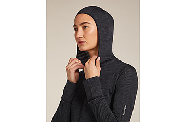 Image of Icebreaker Merino Blend 200 RealFleece Descender Long Sleeve Zip Hoodie - Womens