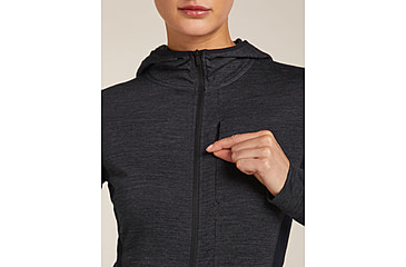 Image of Icebreaker Merino Blend 200 RealFleece Descender Long Sleeve Zip Hoodie - Womens